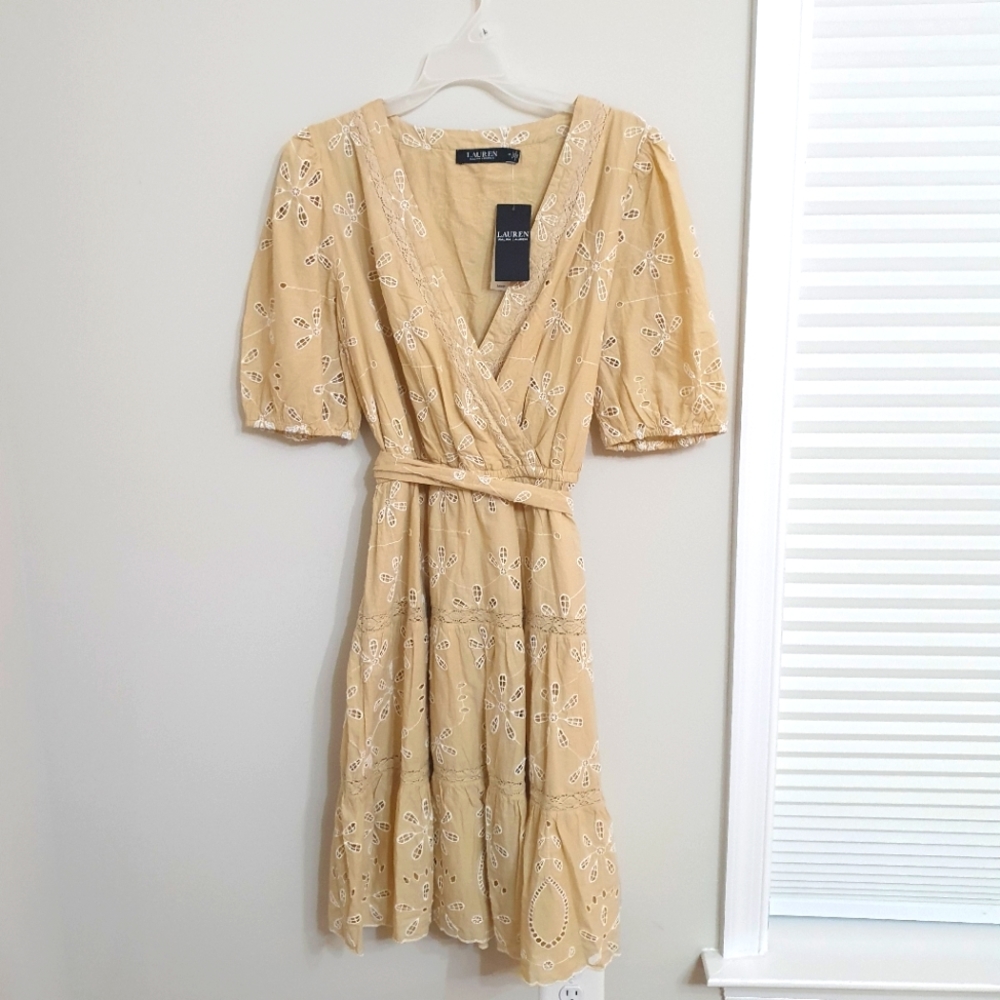 NWT Ralph Lauren Eyelet Cotton Voile Dress